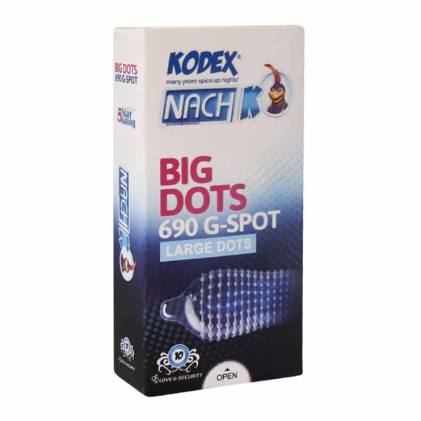 کاندوم ناچ کدکس مدل BIG DOTS بسته 10 عددی