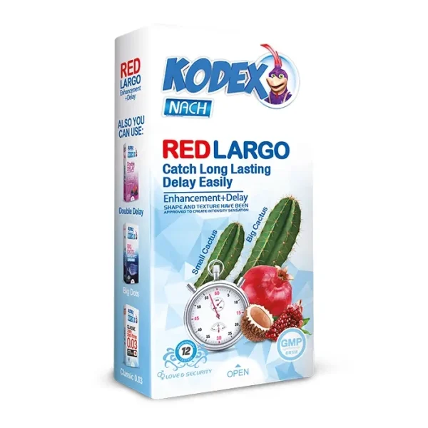 کاندوم کدکس مدل Red largo بسته 12 عددی